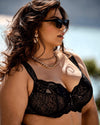 Midnight Express Underwire Bra in BLACK. Feature shot