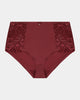 Embrace Full Brief in OXBLOOD RED. Flat lay front view
