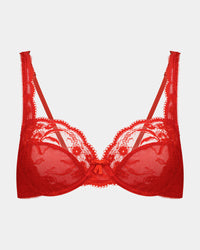 Giuliana Underwire Bra in SALSA. Flat lay front view