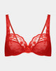 Giuliana Underwire Bra in SALSA. Flat lay front view