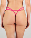 Model wears Heritage Bloom Thong in FANTASY FUCHSIA. On body back view
