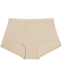 Body Cotton Full Brief in NATURAL. Flat lay front view