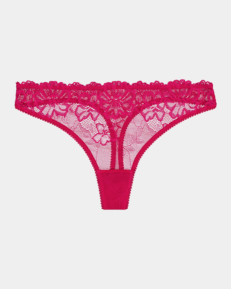 All Lacey Thong in JAZZY. Flat lay front view