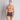 Cotton Stretch Mens Trunk in BLACK/RHUBARB STRIPE. Feature shot