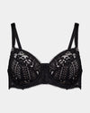 Dashing Underwire Bra in BLACK. Flat lay front view