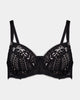 Dashing Underwire Bra in BLACK. Flat lay front view