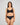 Laurel Underwire Bra in BLACK. Flat lay back view