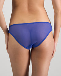 Model wears Sofia Bikini in DAZZLING BLUE. On body back view