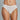 Model wears Body Cotton Bikini Twin Pack in RHUBARB/LINEN. On body front view