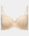 My Fit Lace Underwire Bra in FRAPPE. Flat lay front view