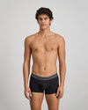 Cotton Low-Rise Mens Trunk in BLACK. Feature shot