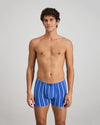Cotton Stretch Mens Trunk in SURF THE WEB STRIPE. Feature shot