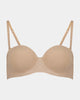 Bendon Essentials Strapless Bra in LATTE. Flat lay front view
