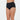 Model wears Freedom Full Brief in BLACK. On body side view