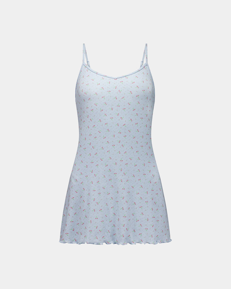Smoothie Chemise in SKYWAY. Flat lay front view