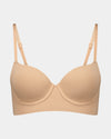 Play Contour Long Line Bra in TUSCANY. Flat lay front view