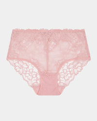 All Lacey Full Brief in SILVER PINK. Flat lay front view
