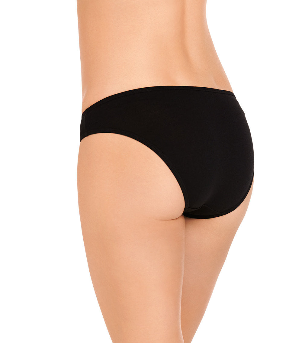 Model wears Freestyle Bikini in BLACK. On body back view