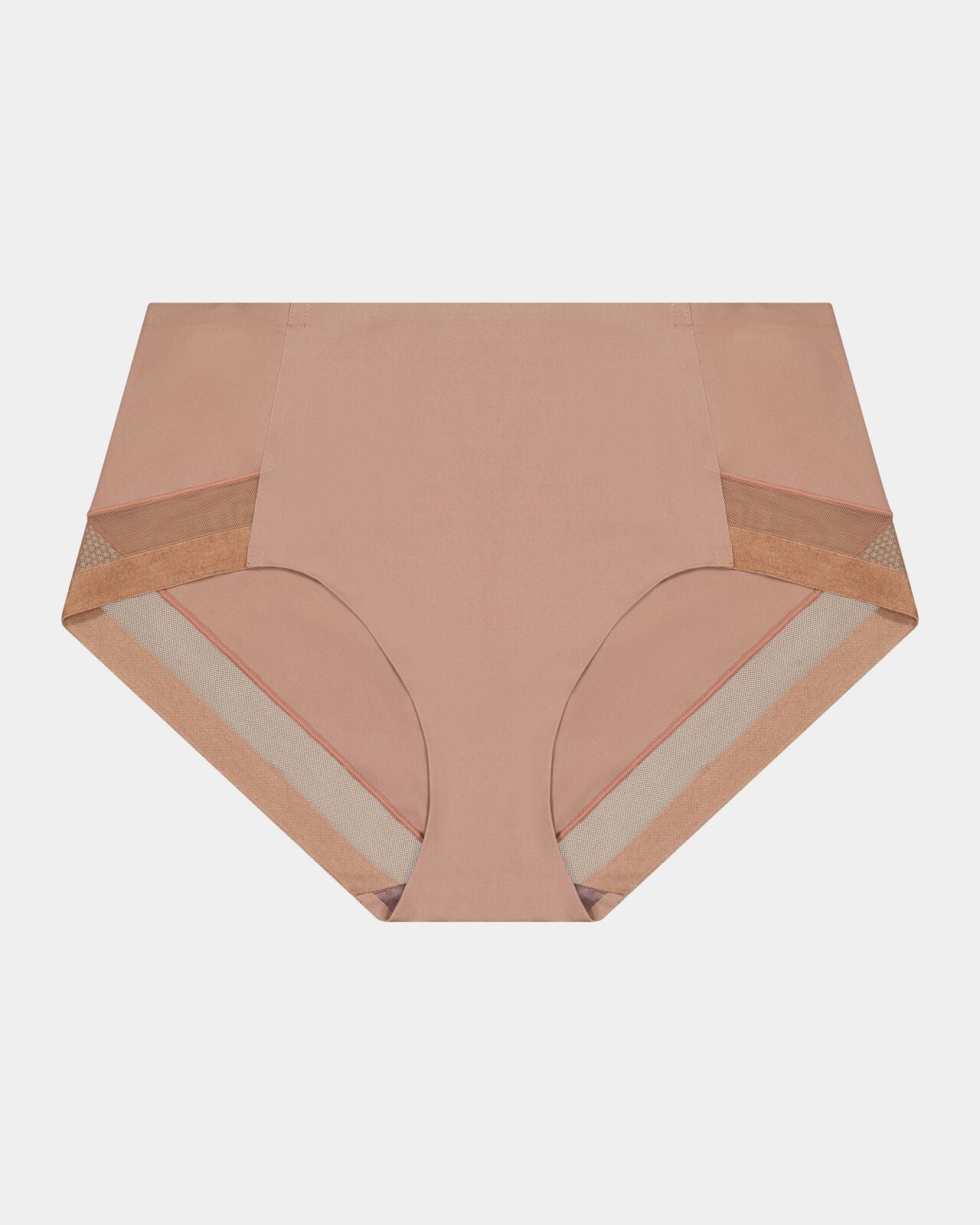Comfit Collection Midi in MOCHA. Flat lay front view