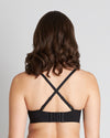 Comfit Collection Wire Free Bra in BLACK. Flat lay back view