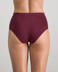 Model wears Seamless Soft Full Brief in FIG. On body back view
