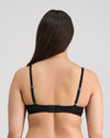 My Fit Smooth Push Up T-Shirt Bra in BLACK. Flat lay back view