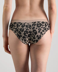 Seamless Jacquard Bikini in LEOPARD LOVER. Flat lay back view