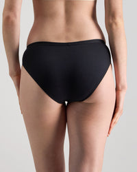 Body Cotton Bikini in BLACK. Flat lay back view