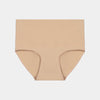 Medium Control Full Brief in CARAMEL. Flat lay front view