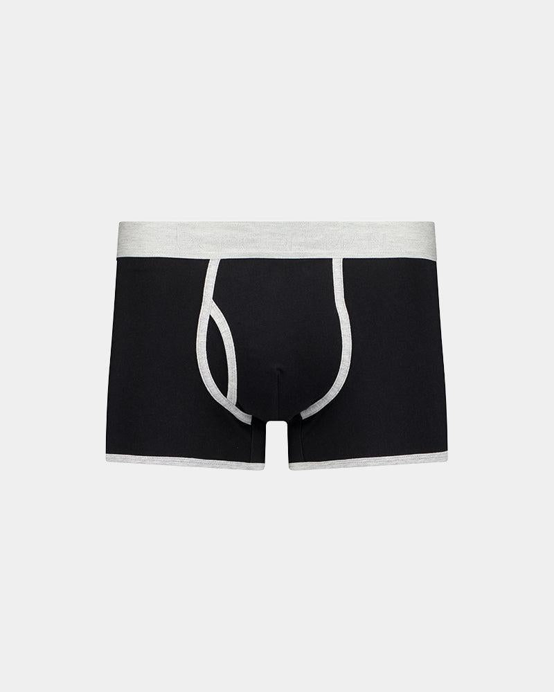 Bold Marle Mens Trunk in BLACK. Flat lay front view