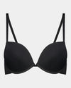 Body Basics Push Up Bra in BLACK. Flat lay front view