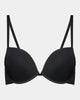 Body Basics Push Up Bra in BLACK. Flat lay front view