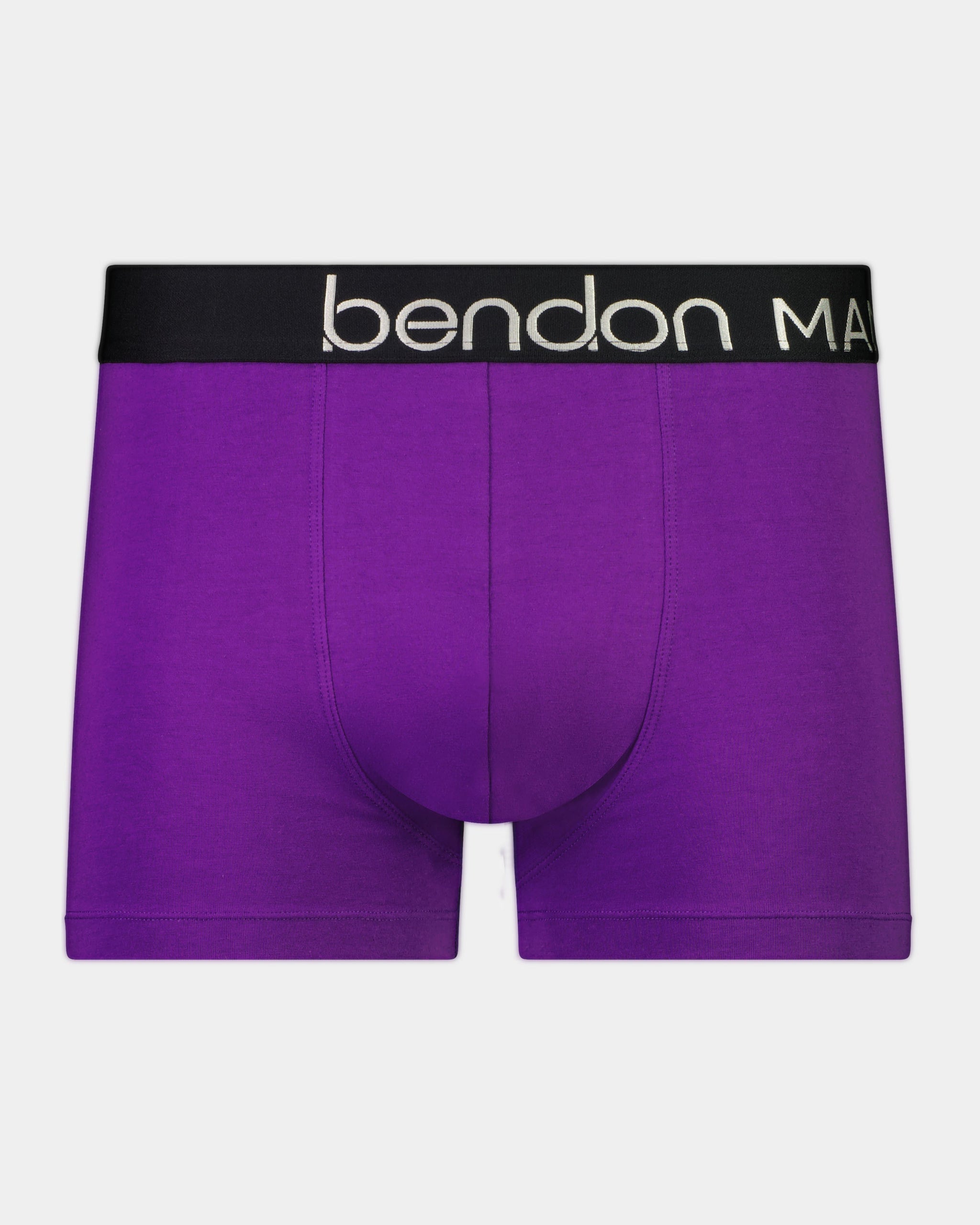 Everyday Essential Mens Trunk in PURPLE MAGIC. Flat lay front view