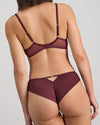 Sheer Impact Brazilian in FIG. Flat lay back view