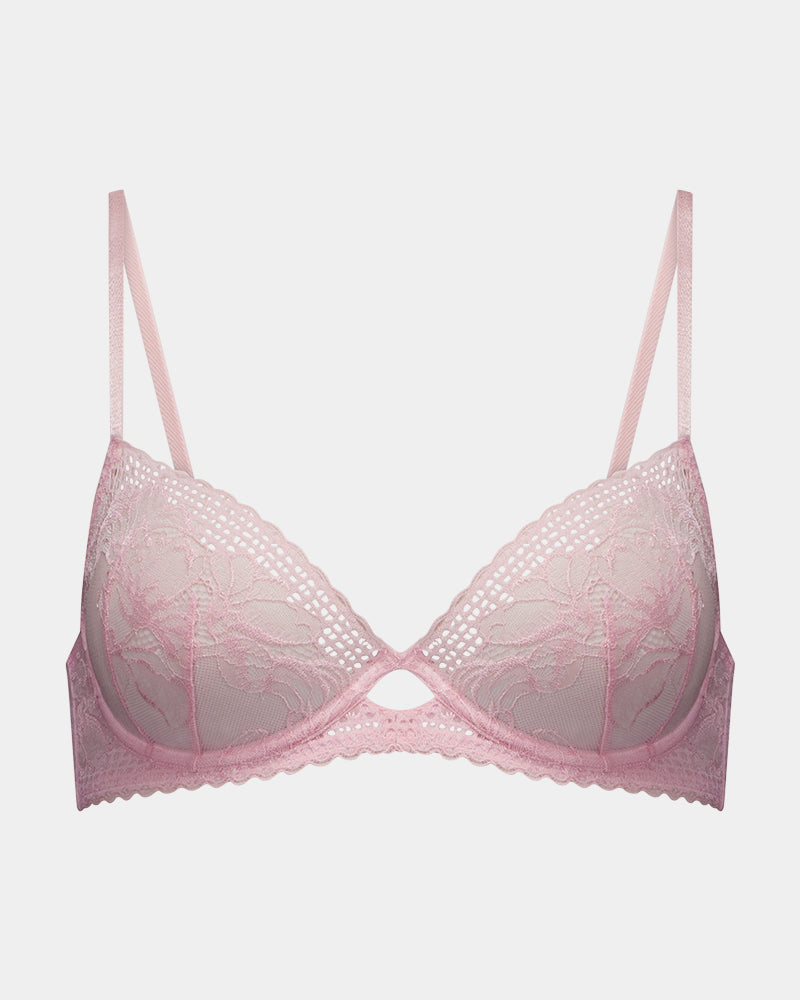 Lucie Underwire Bra in FAIRY TALE. Flat lay front view
