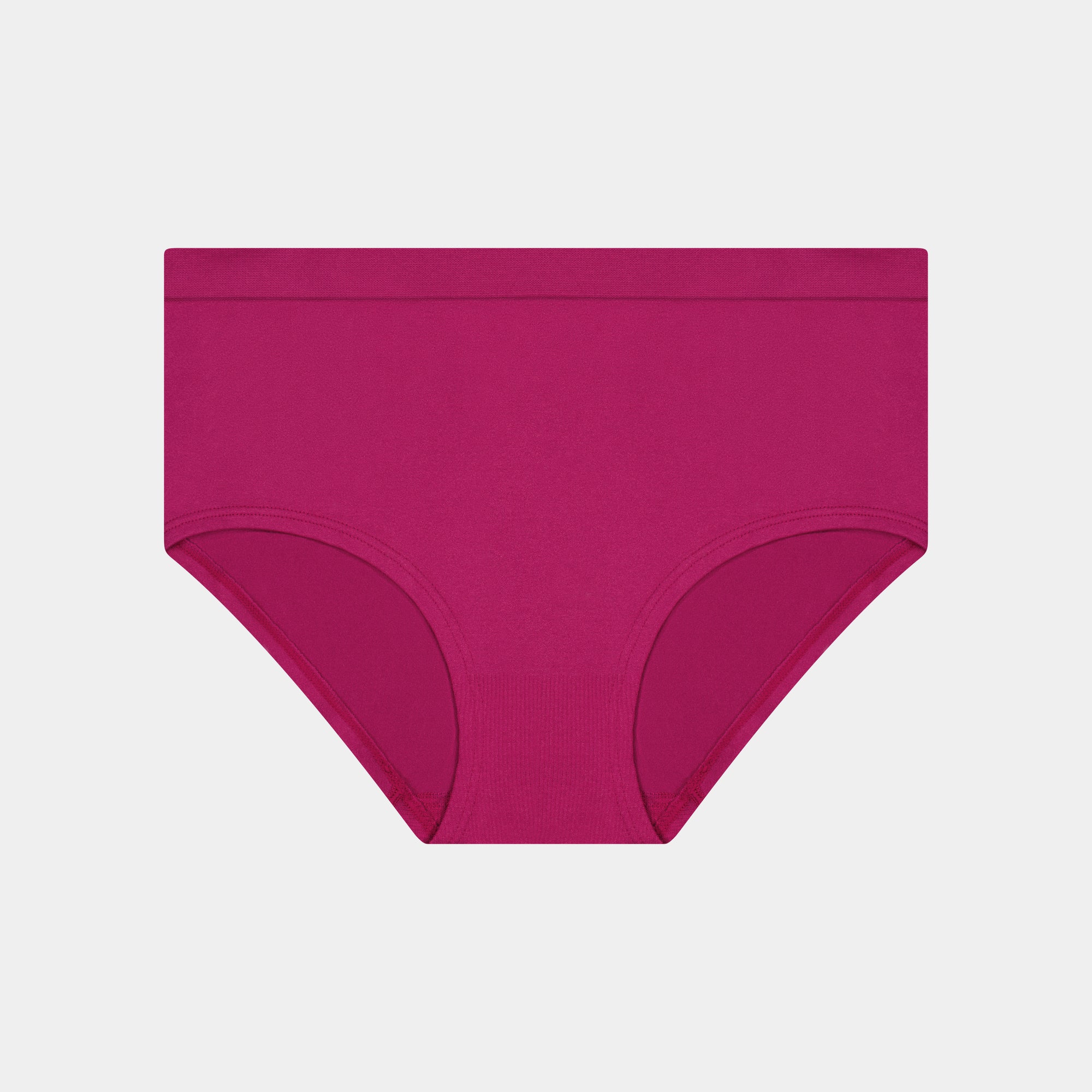 Seamless Full Brief in RASPBERRY RADIANCE. Flat lay front view