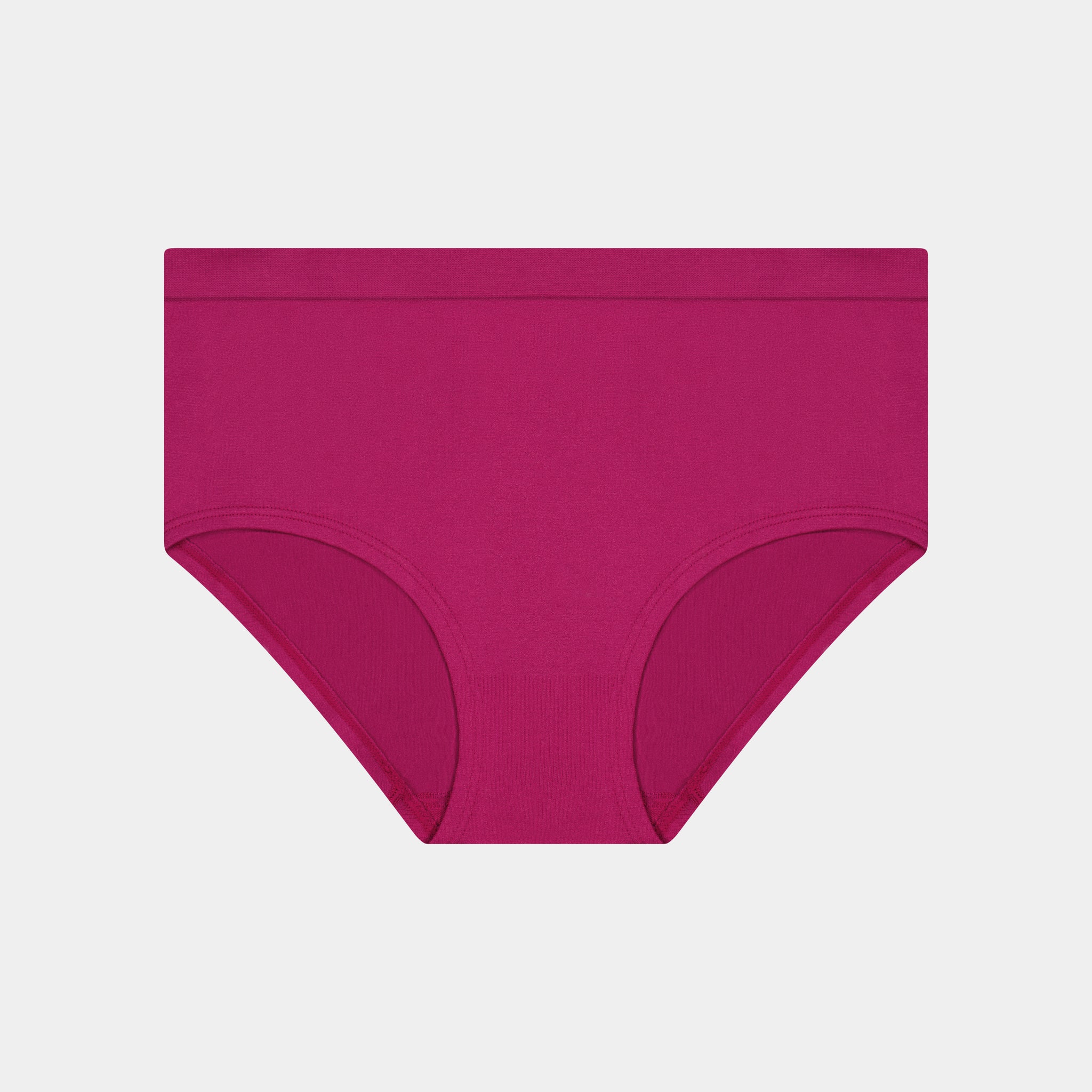 Seamless Full Brief in RASPBERRY RADIANCE. Flat lay front view