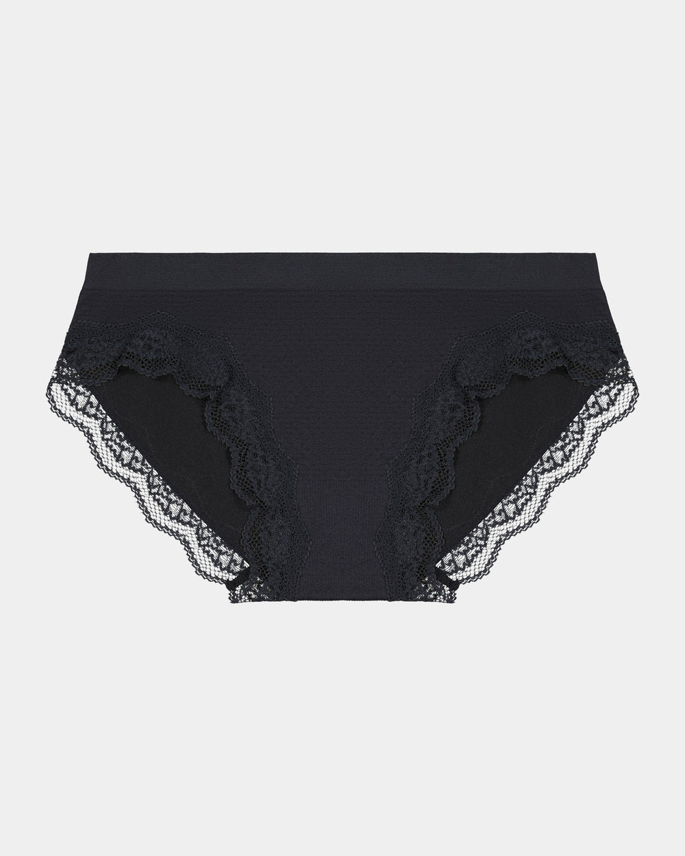 Nikki Bikini in BLACK. Flat lay front view