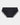 Nikki Bikini in BLACK. Flat lay front view