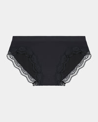Nikki Bikini in BLACK. Flat lay front view