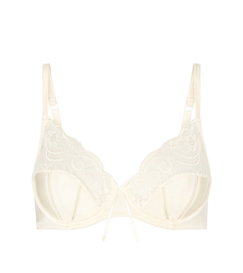 Iveta Underwire Bra in ANTIQUE WHITE. Flat lay front view