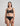 Aria Underwire Bra in BLACK. Flat lay back view