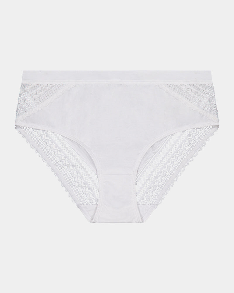 Angelica Midi in WHITE. Flat lay front view