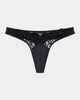 Amara Thong in BLACK. Flat lay front view