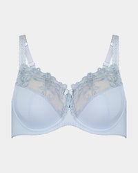 Coral Underwire Bra in SKYWAY. Flat lay front view