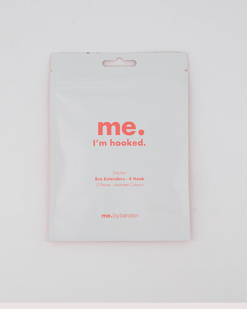 Model wears Bra Extenders 4 Hook 3PK in ASSORTED. On body front view