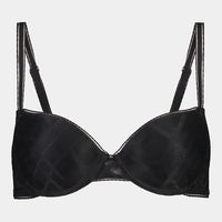 Rose Radiance Contour Bra in BLACK. Flat lay front view
