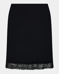 Understatement Slip in BLACK. Flat lay front view