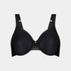 Perfect Lines Contour Bra in BLACK. Flat lay front view