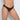 Model wears Only Me Bikini in BLACK/TUSCANY. On body side view